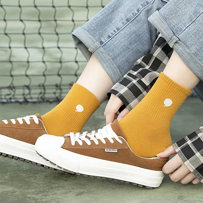 Socks Female Japanese and Korean Original Style Cartoon Punctuation Symbol Women Sock Middle Tube Sports Leisure |