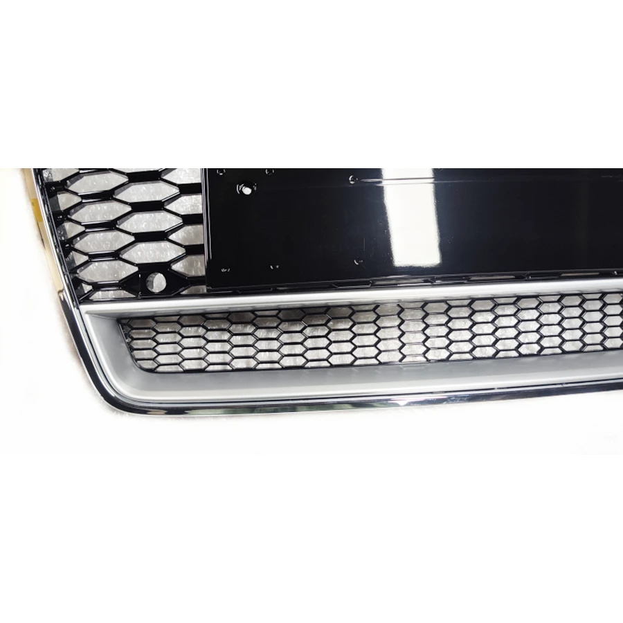 For RS7 Style Front Sport Hex Mesh Honeycomb HoodGrill Chrome Frame Gloss Black for Audi A7/S7 2016-2019 Car Accessories | Автомобили и