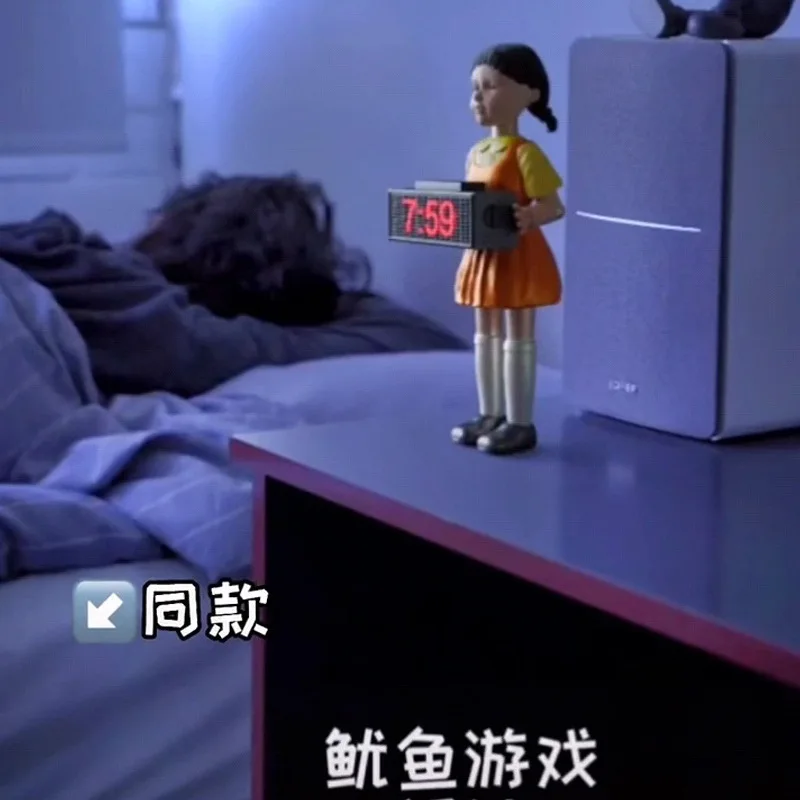 

Squid Game 123 나무 남자 123 Tree Man Figure Doll Alarm Clock Horror Sound Electronic Wooden Man Toy Gift