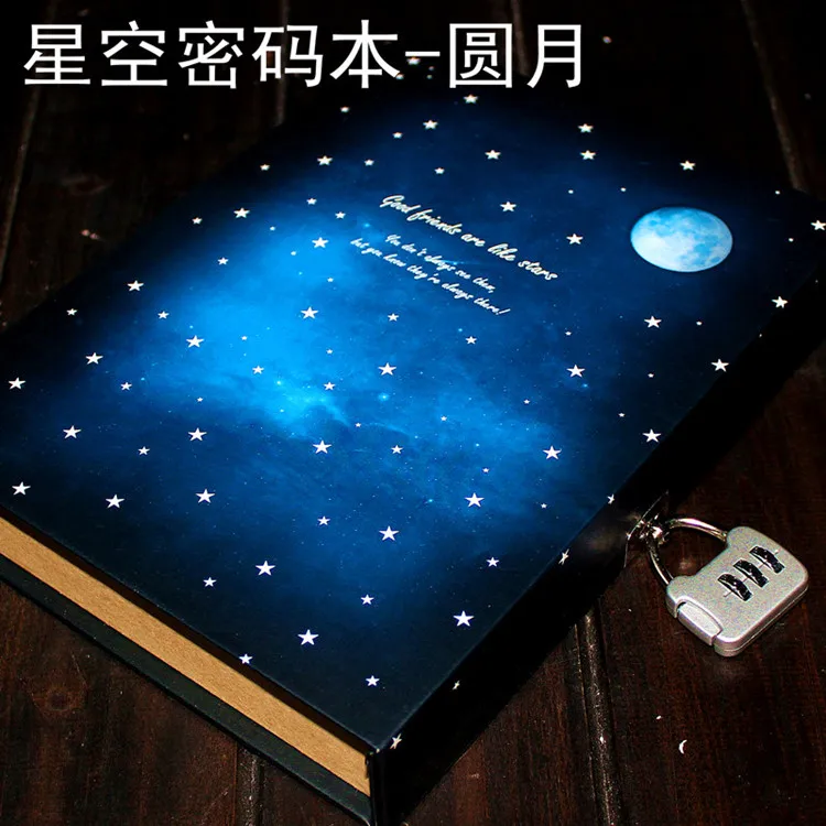 Notebook Винтажный дневник, блокнот с кодом блокировки, ретро личный дневник, толстый блокнот, блокнот, офисные школьные принадлежности, Подарочная записная книжка - Цвет: Notebook
