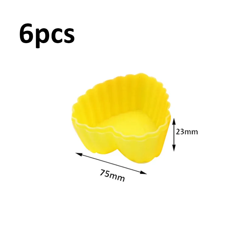 6 шт./компл. силиконовые формы форма сердца или розы кекс силиконовый для торта