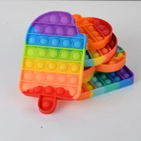 rainbow bubble antistress fidget toy autisim game kids stress relief squishy fidget simple dimple hand toys children kids toys