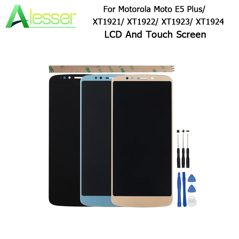 Alesser для Motorola Moto E5 Plus XT1921 XT1922 XT1923 XT1924 ЖК-дисплей + сенсорный экран 6 0 ''для E