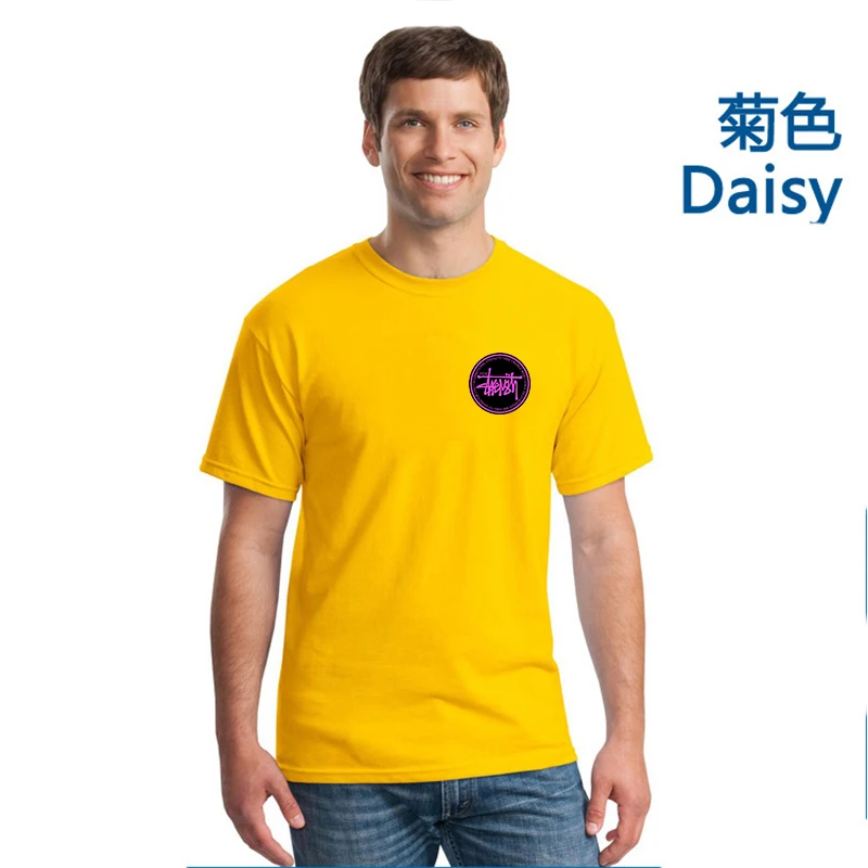 

2021 new cotton men's T-shirt short sleeve men's T-shirt short sleeve badge printed men's t-shirt men's top