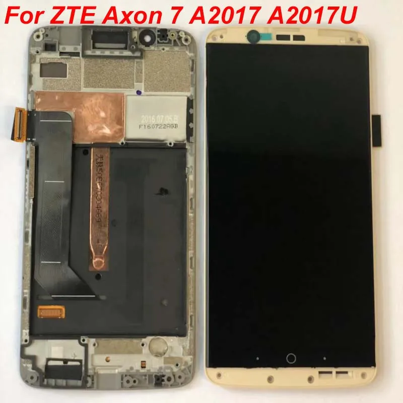 AMOLED 5 для ZTE Axon 7 LCD A2017 A2017U A2017G дисплей сенсорный экран дигитайзер замена аксон