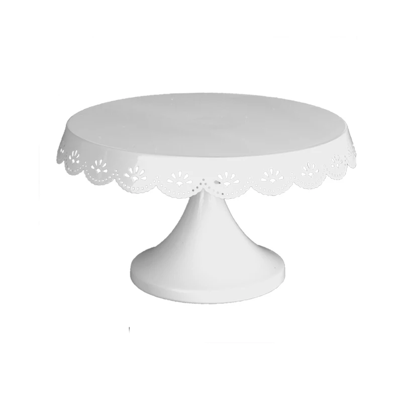 

Metal vintage white lace cake plate dessert table decoration cake tray