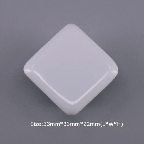 White Square Knob 1x красочный квадратный/Сердце комод Ящик с ручками тянет керамический шкаф дверная ручка детская мебель оборудование - Цвет: White Square Knob