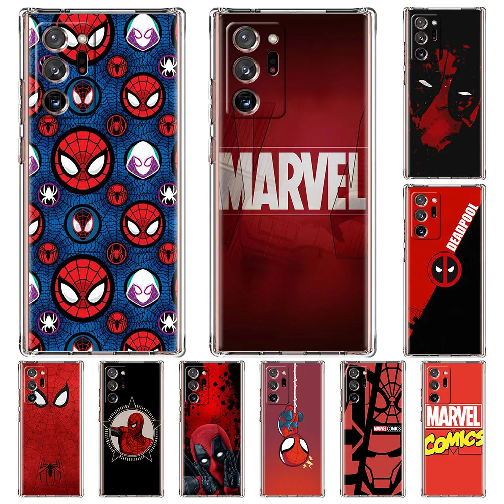 

Marvel Spiderman Comic Clear Phone Case For Samsung Galaxy M51 M31 M31s M30s M11 Note 20 Ultra 10 Plus 9 8 S21 S20 FE Back Cover
