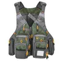 fishing vest adjustable mesh multi pocket breathable jackets multi function outdoor fishing gear equipment