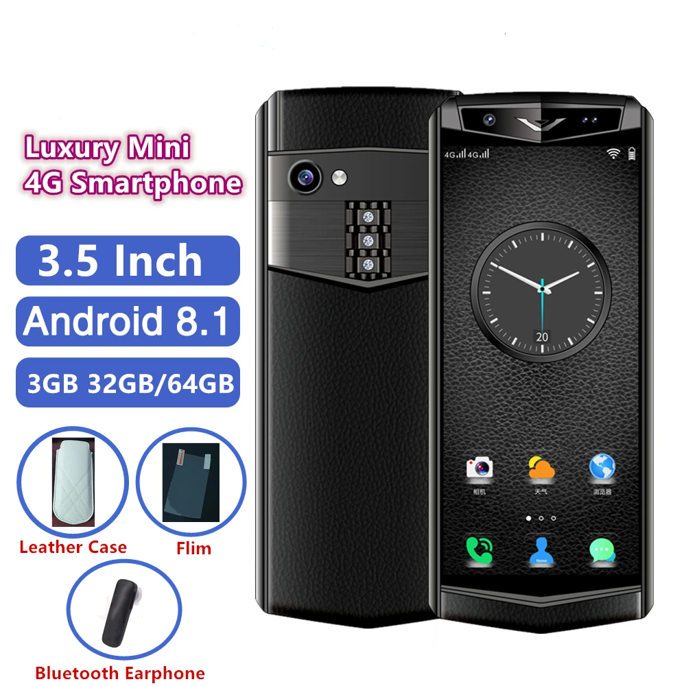 Поддержка Google Play 3 5 "маленький мини мобильный телефон android 8 1 MT6737 Quad Core 4G