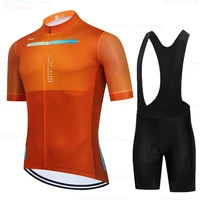 raudax cycling sets triathlon bicycle clothing orange breathable mountain cycling clothes suits ropa ciclismo verano triathlon