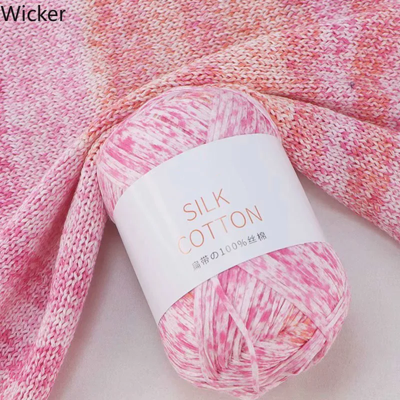 Необычная плоская летняя влагопоглощающая пряжа DIY из мерсеризованного хлопка