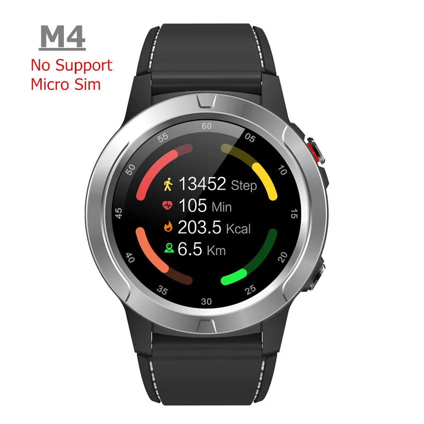 Silver-M4 ASKMEER M4 Смарт-часы Поддержка SIM и Bluetooth телефонные звонки, GPS Smartwatch телефон для мужчин и женщин IP65 водонепроницаемый монитор сердечного ритма часы - Цвет: Silver-M4