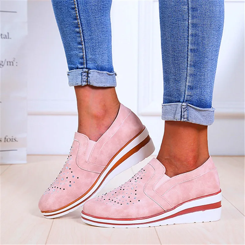 

Новинка 2021, женская обувь стразы, экспорт, осенний склон, повседневный рост