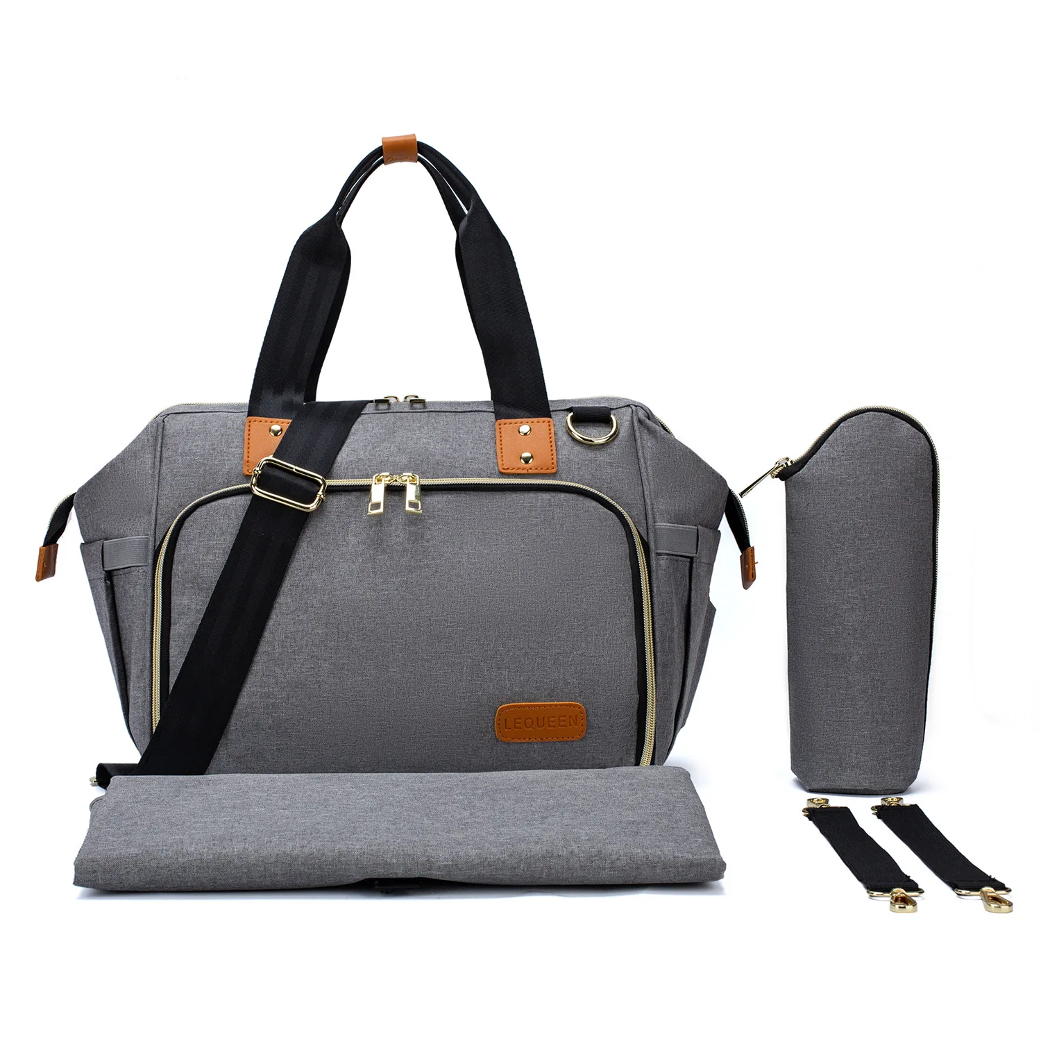 

Baby Diaper Bag with diaper changing station Multifunction Waterproof Travel bag Stroller Strap Nappy Changing Bags