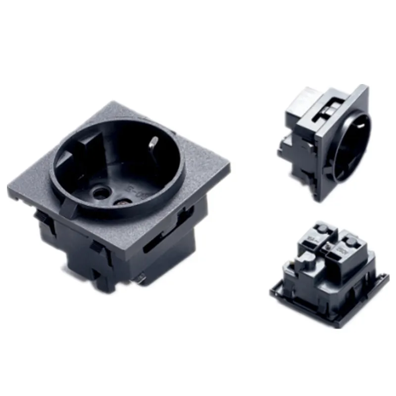 ЕС муфтовый стыковочный переводник черный 16A 250V 4000 Вт АС промышленного типа на