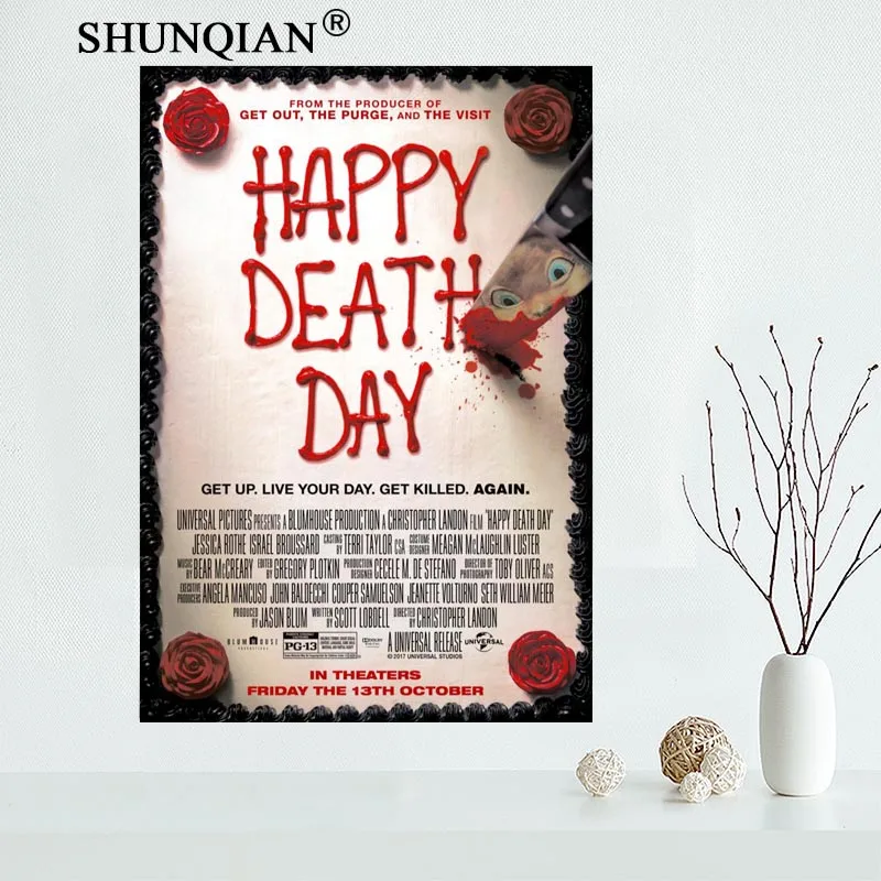 

Пользовательский холст Настенный декор счастливый день смерти Красочный Плакат ткань настенный Шелковый ткани плакаты и принты домашний д...