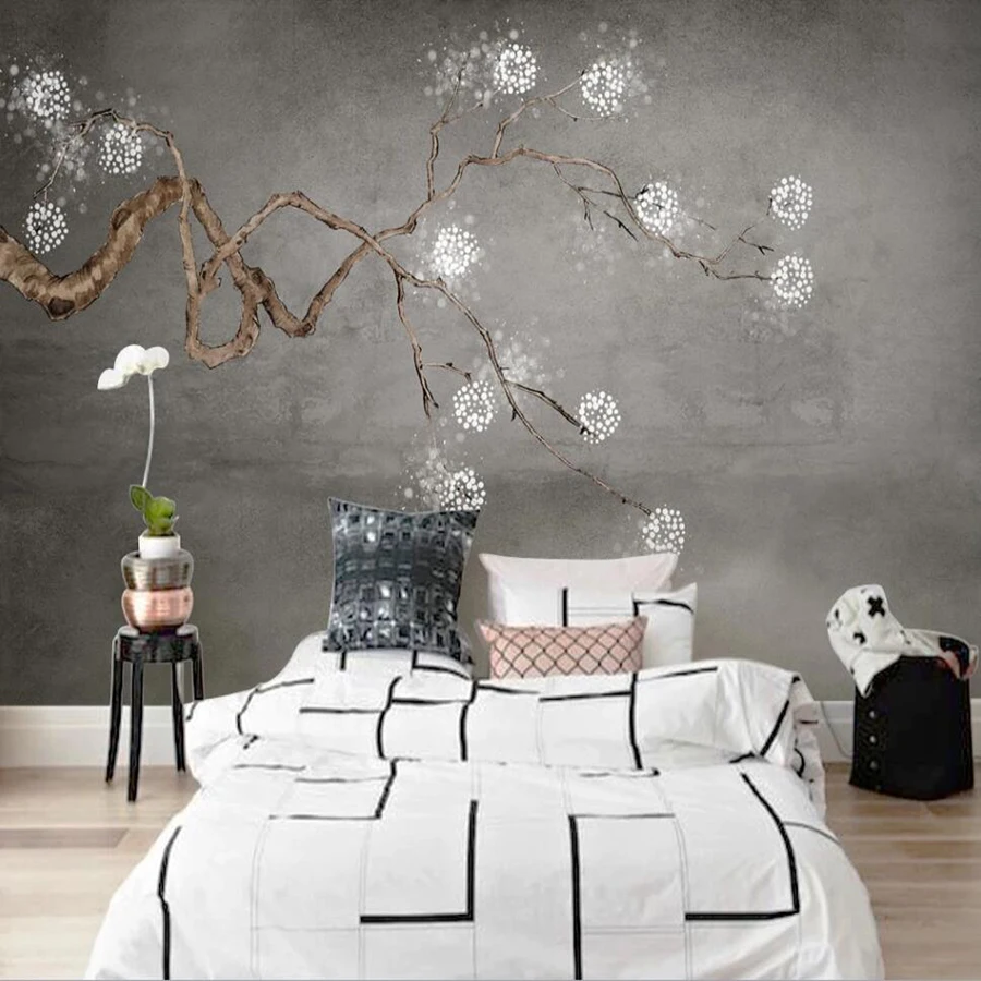 Прямая поставка на заказ 3D обои росписи ручная роспись новый китайский сливовый