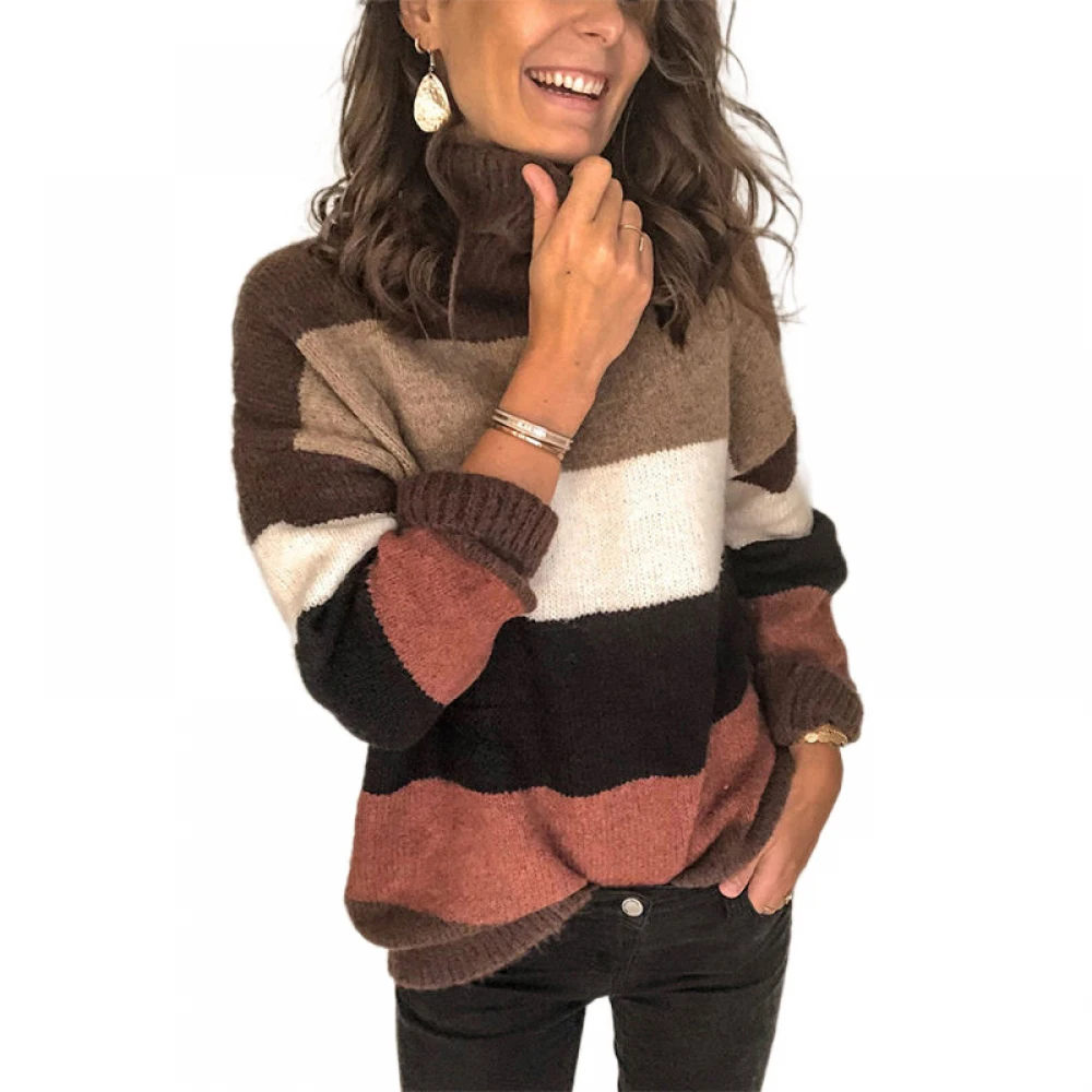 2019 женская зимняя одежда корейский стиль Розовый пуловер сплошная шикарная