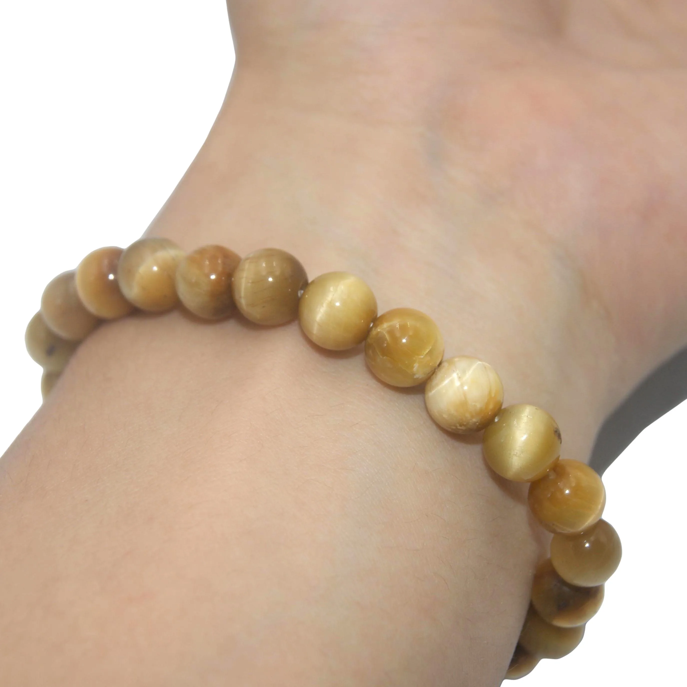 Golden Tiger eye 6 8 10 мм модный натуральный камень браслет для мужчин тигровый глаз Кристалл Агаты нашли жемчуг Йога стрейч браслет для пары - Окраска металла: Golden Tiger eye