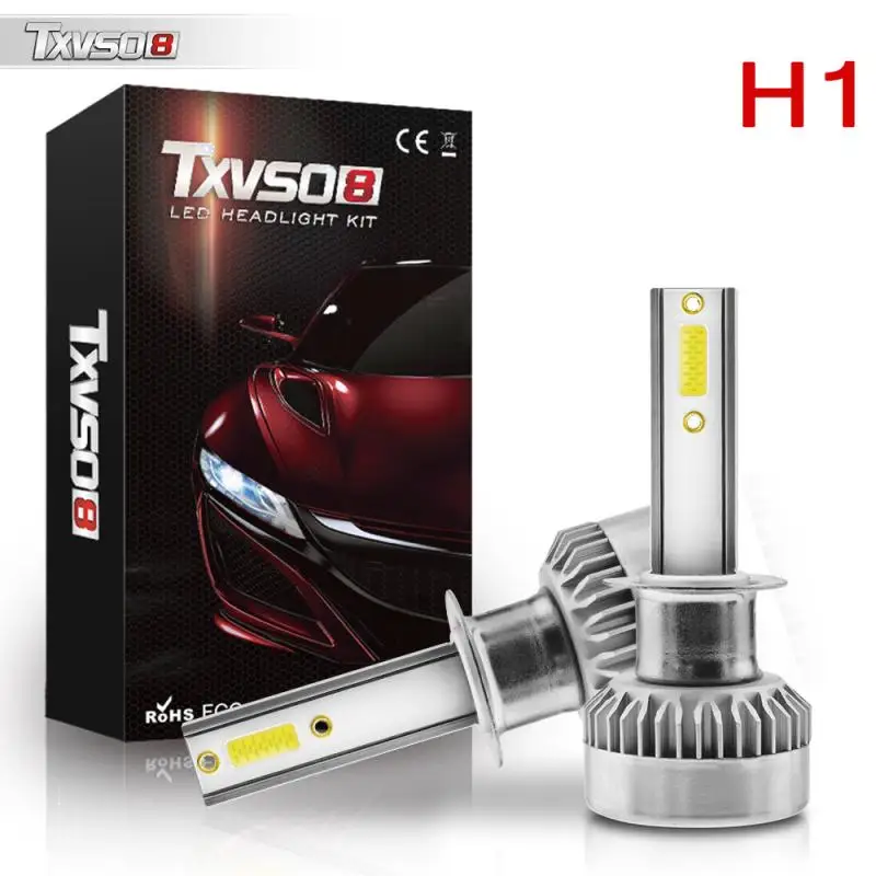 

1 Pair Car Lights Super bright LED Headlights White light H1 110W 6000K Car Driving Bulbs Automobiles Light Assembly