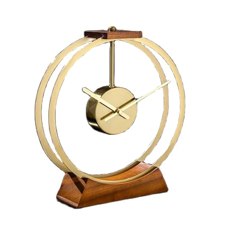 Настольные часы в скандинавском стиле креативные металлические из массива