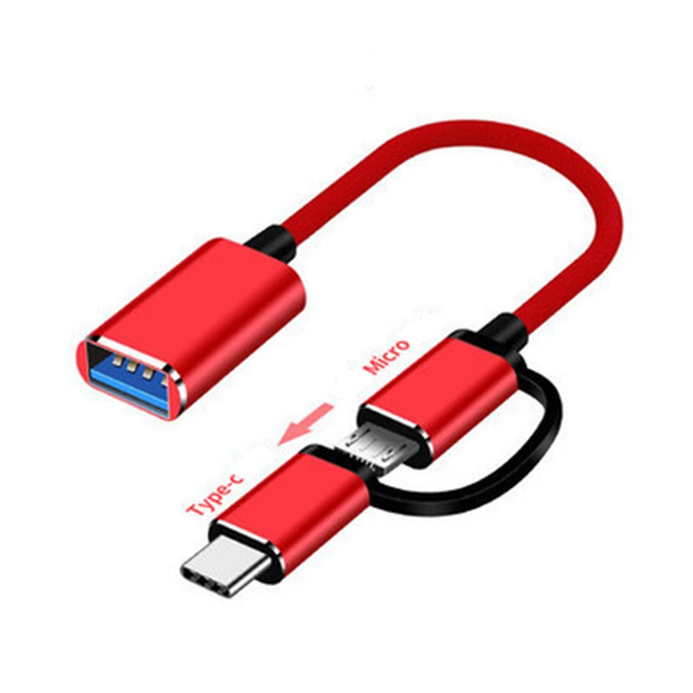 CASEIER 2 в 1 USB 0 OTG кабель адаптер для Xiaomi Samsung Huawei Micro Type C Honor Laptop Tablet | Мобильные