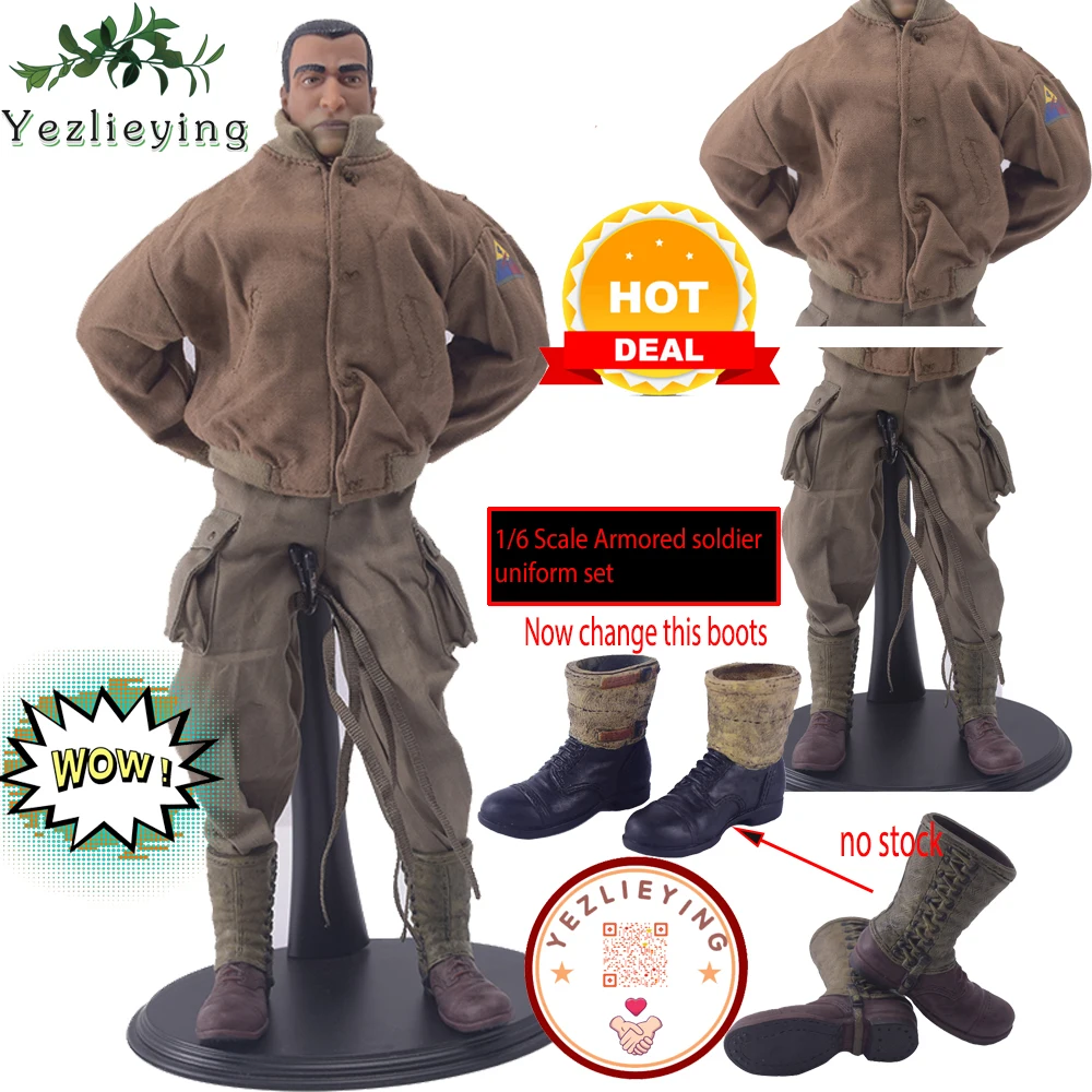 

1/6 весы фигурку армии США бронированный солдат с пальто и брюками с рейнджерами сапоги в стиле «милитари», костюмы, одежда для мальчиков в ст...