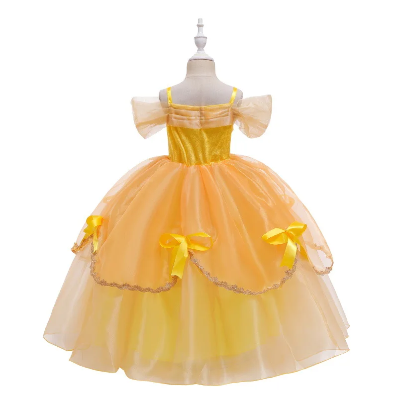 Beauty and The Beast Girls Dress Princess Bell dresses Ball Gown Cosplay Clothing Children Birthday Party Halloween Costumes |