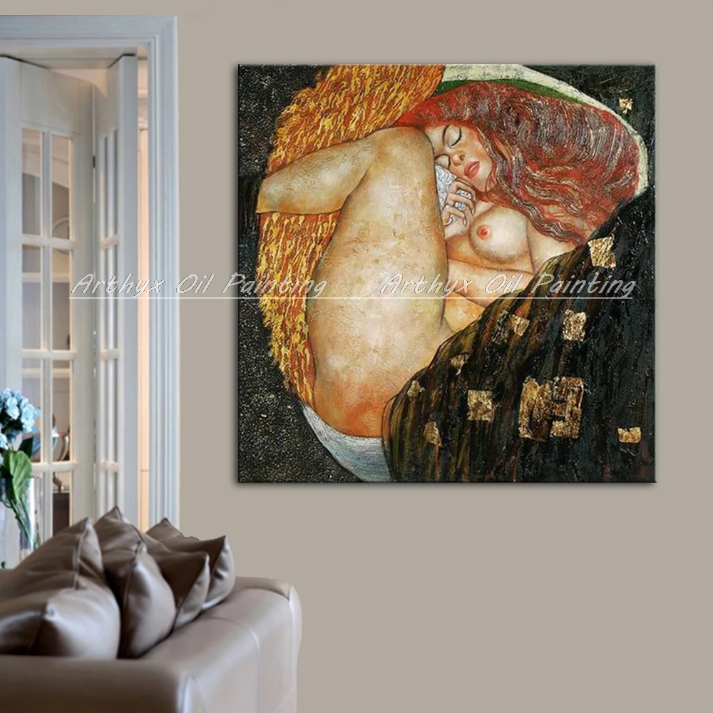 Картина маслом Arthyx Gustav Klimt обнаженная женская абстрактный холст ручной работы