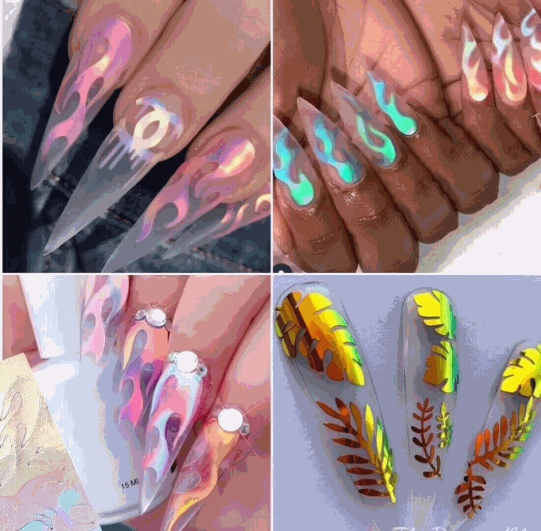 2 шт. декоративные 3D Наклейки для ногтей 6 х8 см|Стикеры и наклейки| |