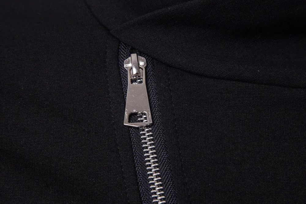 

Men leather sleeve patchwork sweatshirt knitwear asymmetrical design men nightclub slim hoodies hip hop punk streetwear