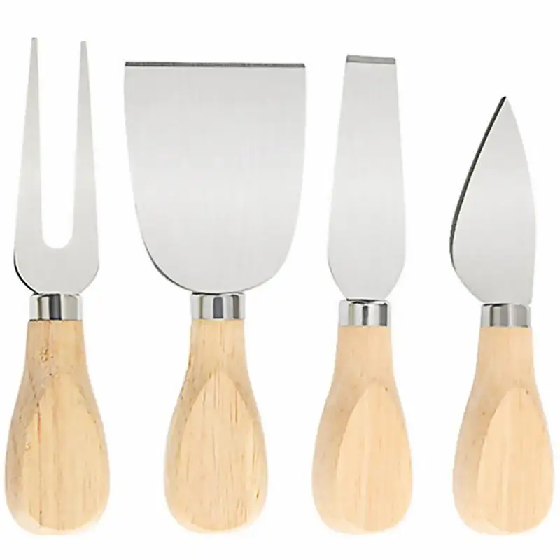 4 шт./компл. ножи для сыра из нержавеющей стали с деревянной ручкой резак и масла