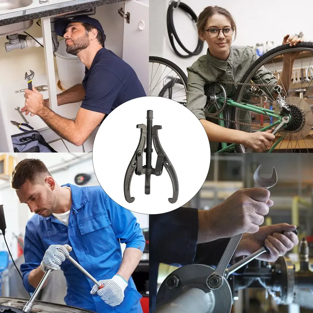 

3'' 75mm 3 Jaw Bearing Puller Tool Gear/Hub Multifunctional Puller Kit Reversible Fly Wheel Pulley Removal Extractor Disassembly
