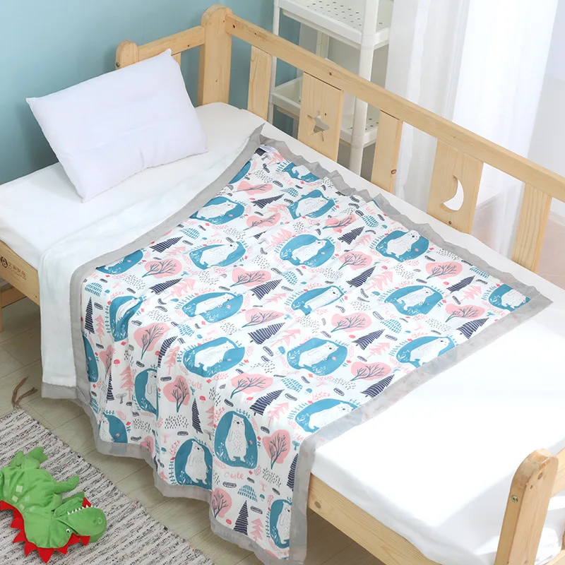 6 слоев толстого хлопкового муслинового одеяла детское Пеленальное Одеяло