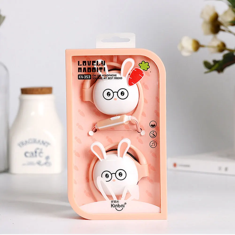 Удобные спортивные наушники с заячьими ушками шумоподавлением стерео