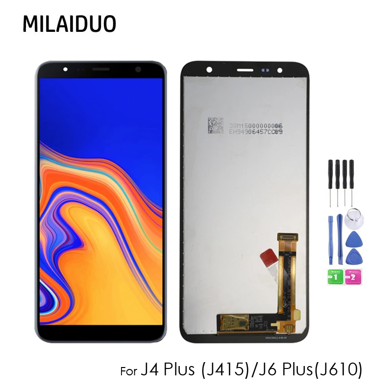 ЖК дисплей с сенсорным экраном и дигитайзером в сборе для SAMSUNG J4 PLUS J415 + J410F сменный