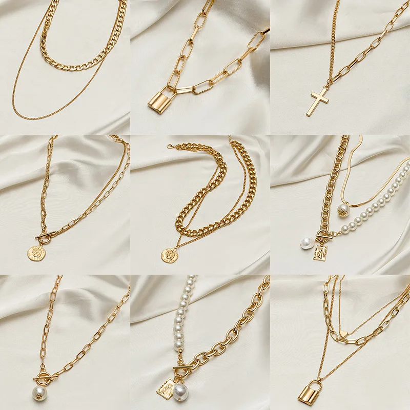 Модное женское ожерелье чокер массивные женские ожерелья цепочки на шею