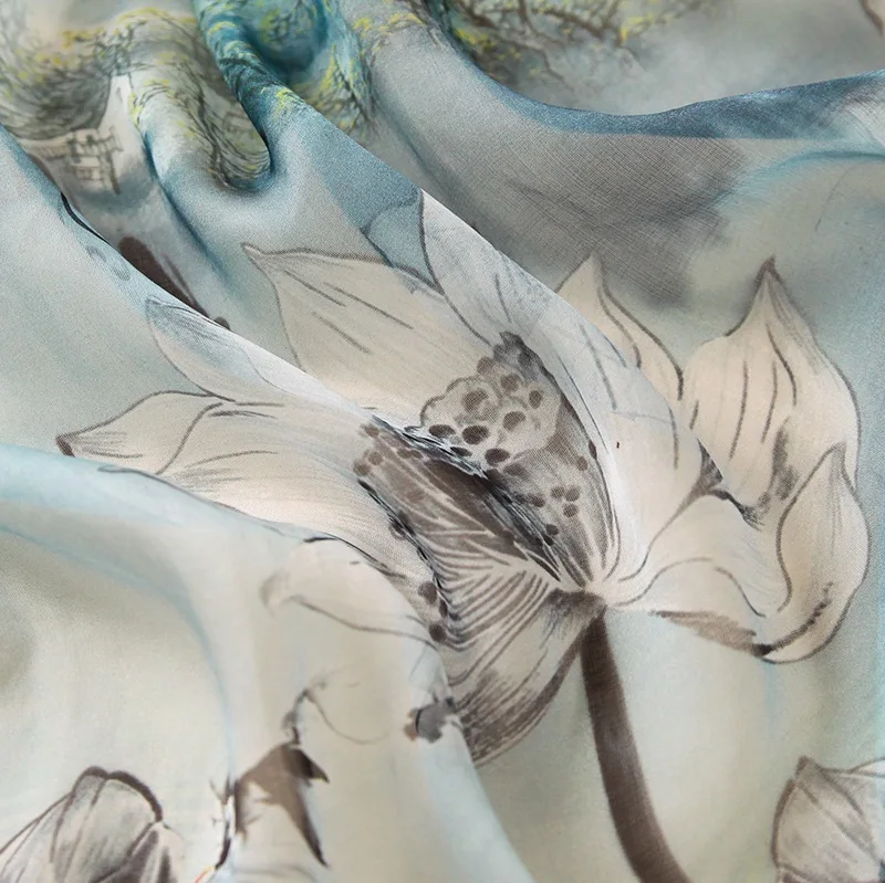 

Women's scarves, high-end thin long Chinese silk scarves, silk sunscreen shawl scarves for women, 175 * 110cm