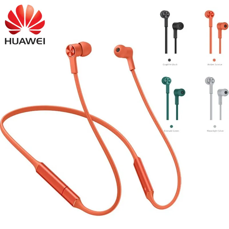 Спортивные Беспроводные наушники huawei FreeLace, Bluetooth, спортивные, водонепроницаемые, вставные, с кабелем памяти, металлическая полость, силиконовый переключатель, быстрая зарядка
