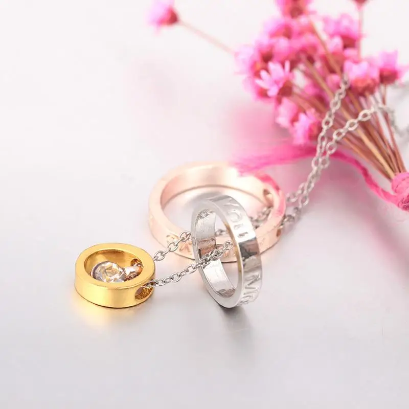 2019 популярное ожерелье на День Матери с гравировкой модная круглая подвеска из