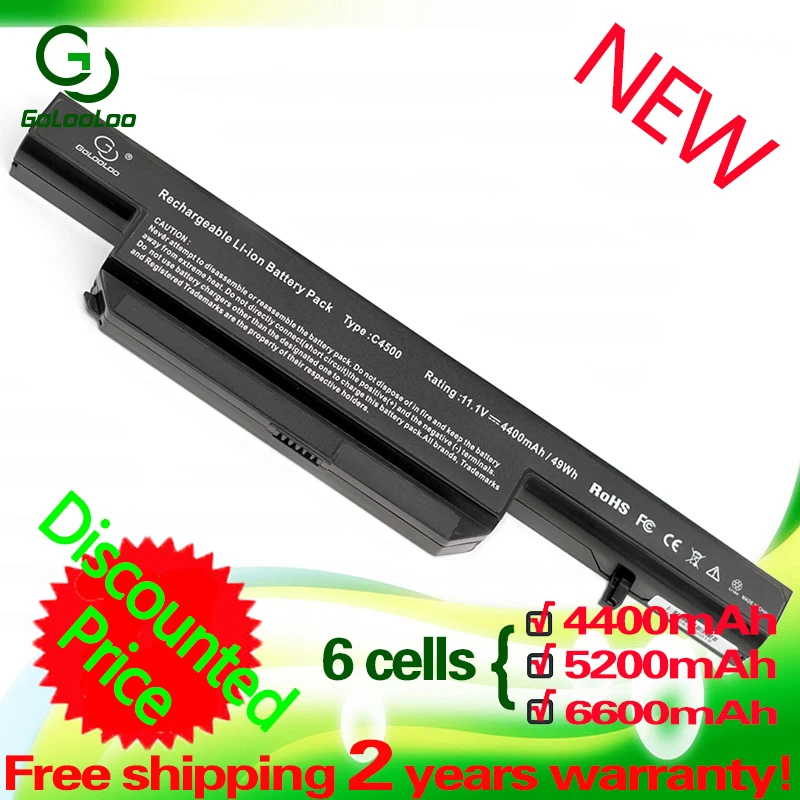 Golooloo 6 ячеек Батарея серии для SAGER NP2252 NP5165 Clevo C4500BAT C4100 C4500 B4100M W240C C4500BA