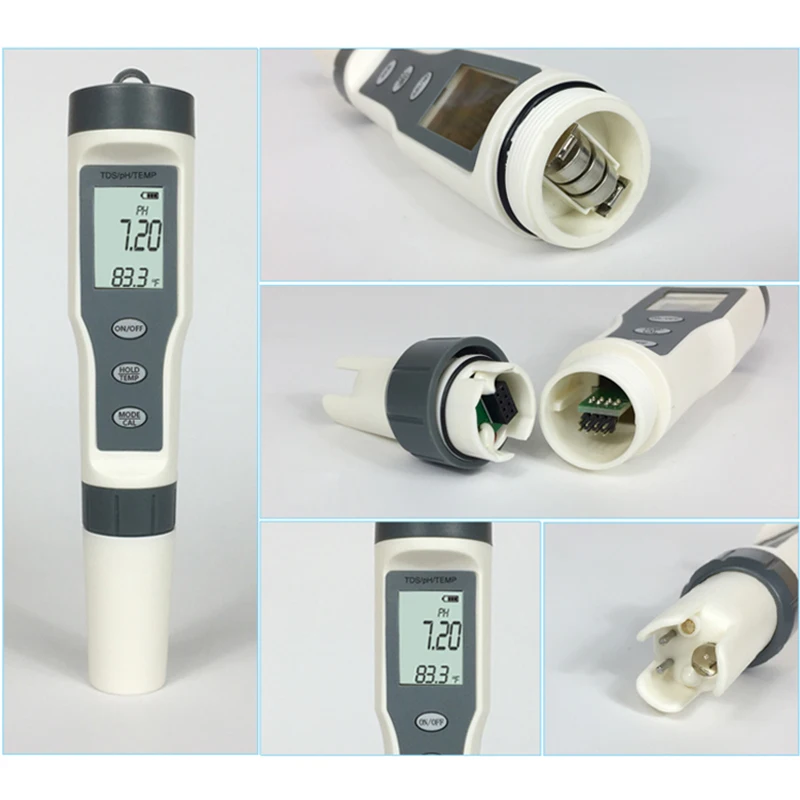 

3 IN 1 Pen Measuring Tester PH TDS Tester Backlight Digital Ph Meter Probe For Aquarium Swimming Pool Laboratory Portable