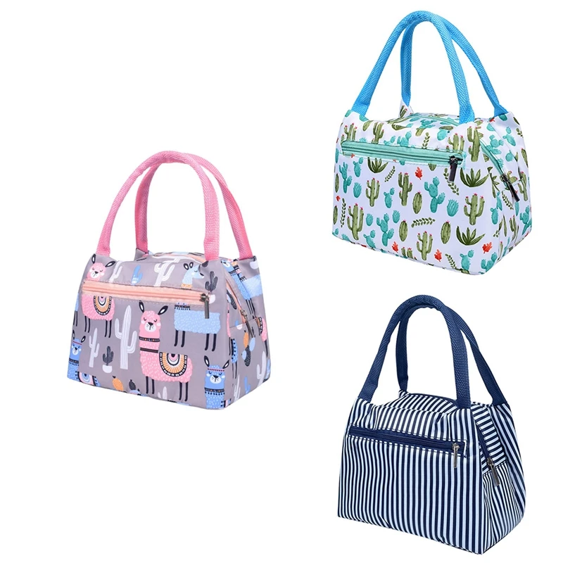 

Insulated Picnic Cartoon Suitcase Warm Portable One Shoulder Lunch Bag Bento Bag Large Capacity Outdoor Bag