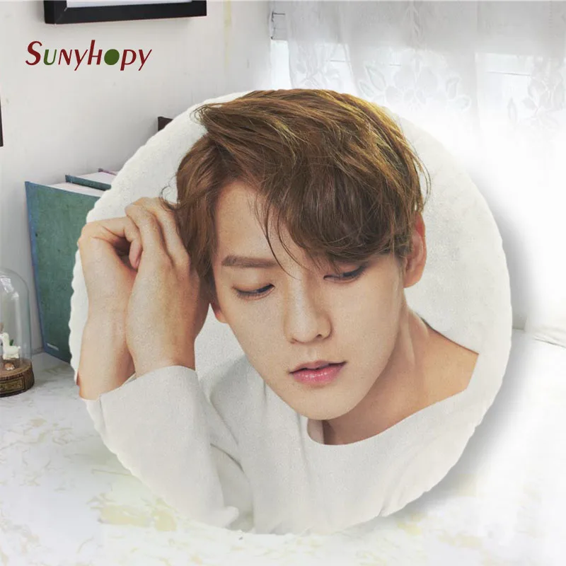 

Minhyuk (BtoB) Round Throw Pillows Peach Skin Pillowcase Cushion Diameter 40cm50cm60cm Home Decoration Cushions-WJY
