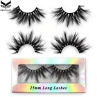 Объемные ресницы из норки AMAOLASH, 25 мм, пушистые эффектные ресницы, натуральные длинные накладные ресницы, легкие ресницы