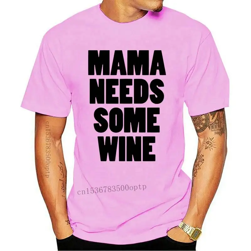 

Футболка мужская хлопковая с надписью «New MAMA need Some Wine», Повседневная забавная хипстерская рубашка, европейские размеры, sbz34