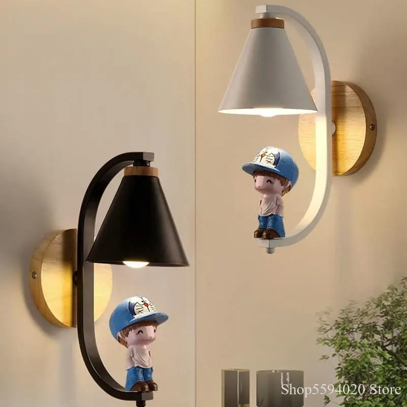 Теплый и романтический мультяшный настенный светильник для девочек мальчиков