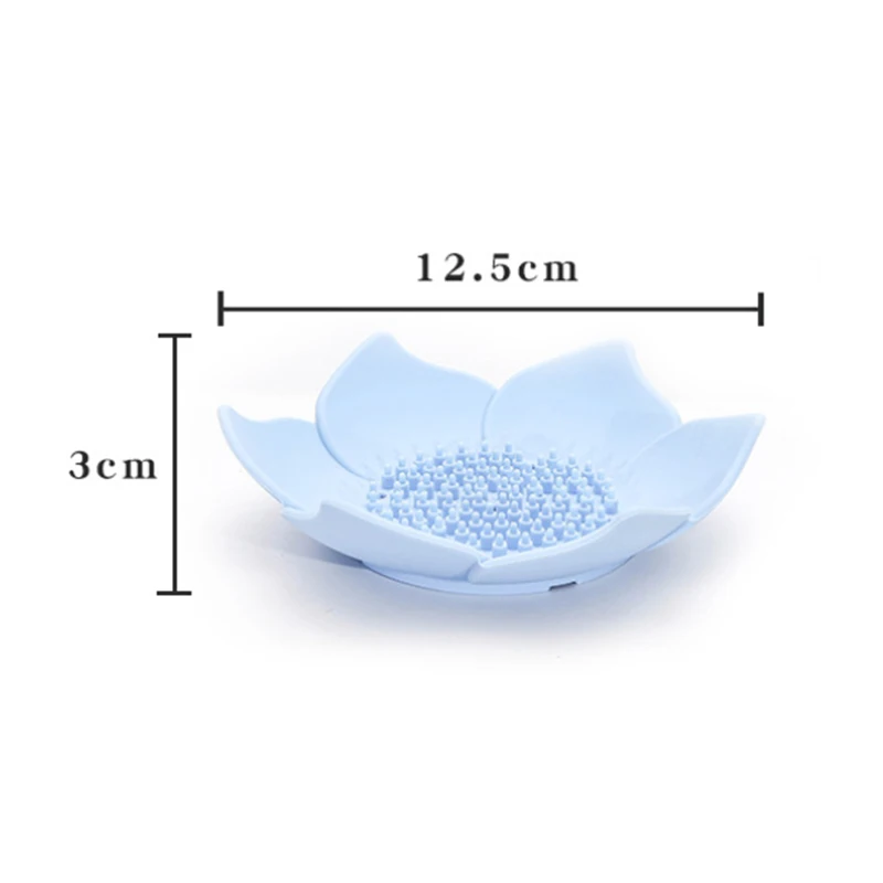 

Silicone Box Draining Soap Dish Soap Box Plate Lotus Shape Holder Portable Soap Dishes Soap Tray Holder Bathroom Accessories