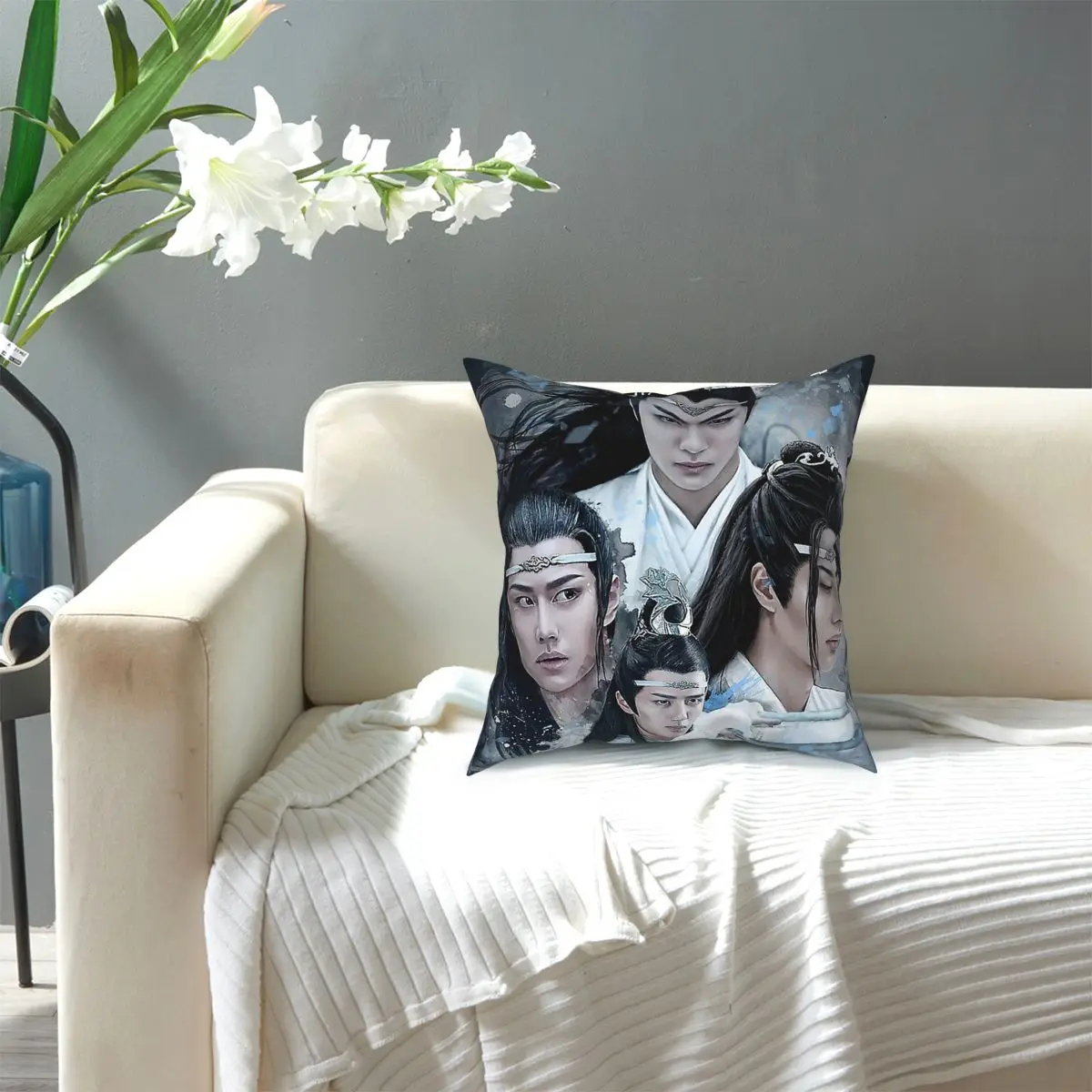 

The Untamed. Lan Wangji Throw Pillow Cover Throw Pillow Funny Cushion Covers